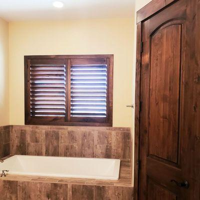 Stain matching shutter.