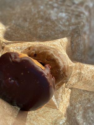 boston creme and blueberry glazed donut