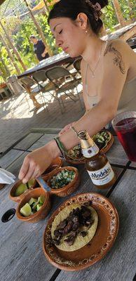 Afternoon tacos with my daughter.