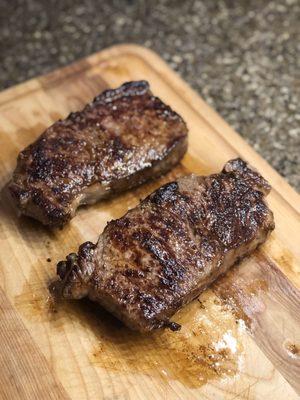 Wagyu steak--after I cooked it at home