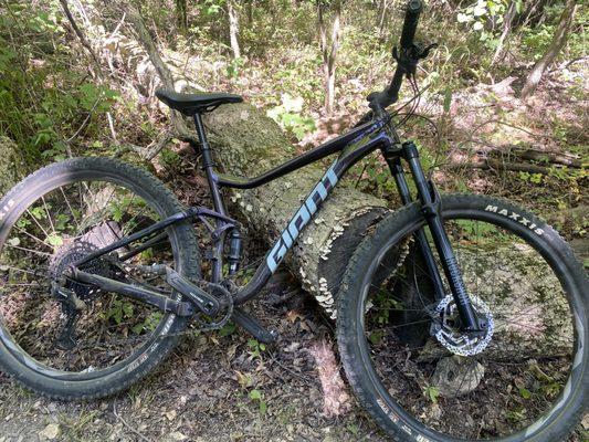 Bike lean on Easy Street Trail.