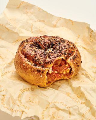 Chicken parm stuffed everything bagel