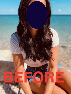 this is my hair before. Beautiful and healthy. No product ever needed. it would stay like this for days :(