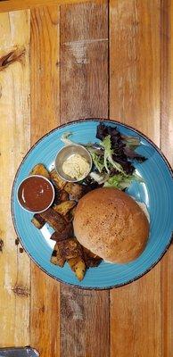 Blue Wing Burger - one of THE BEST burgers I've had! So yummy!