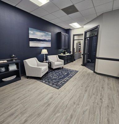Our office entry aims for a visual representation that feels both professional and genuinely welcoming to clients and colleagues alike.