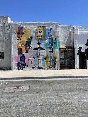 Big Colorful Mural in the back of the store!