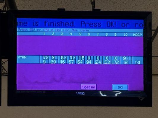 As a newbie bowler, this is an ideal place to practice and get your scores up!