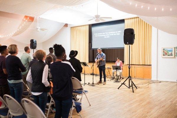 worshipping God at our church :)