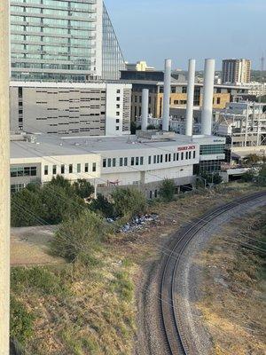 Trash and destroyed property :( there is a mattress, a city of Austin trash bin and so much more... truly sad.