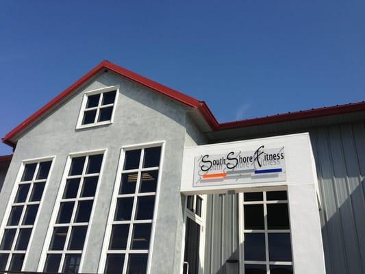 Outside the front entry.