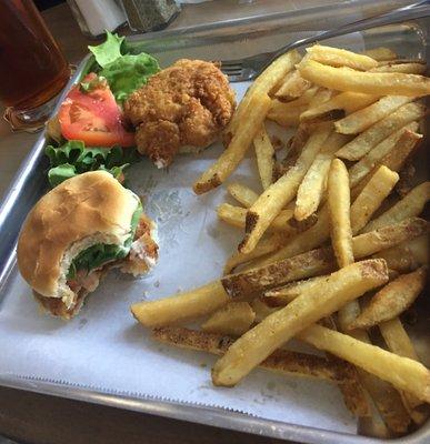 Shrimp Burgers + Fries