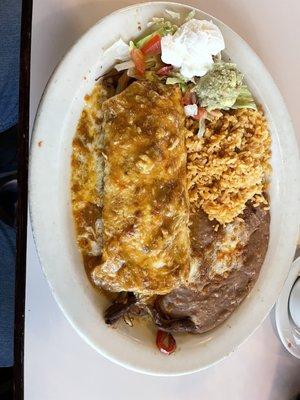 Steak fajita burrito