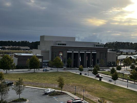 The front exterior of building