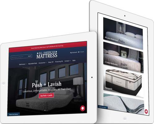 All American Mattress Website Design