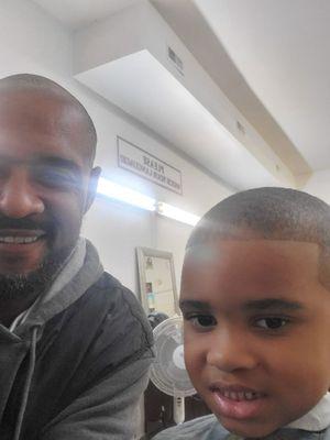 This guy really loves getting a cut