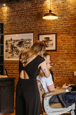 Straight Razor neck shave with every men's haircut