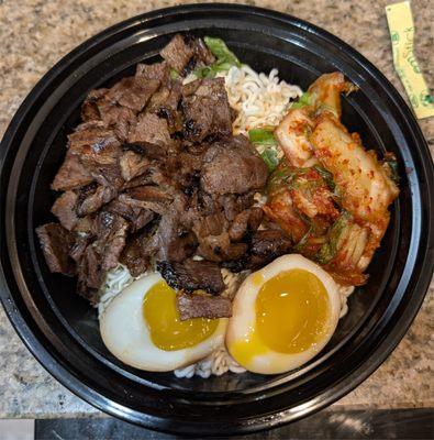 Ingredients for the Korean ramen