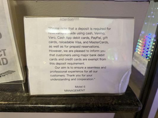 What the manager/owner owner did and what these signs say are totally different