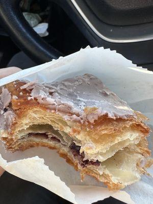 Berry Poptart, it was giant flakey and berry delicious  Got a small chai also, good stuff.