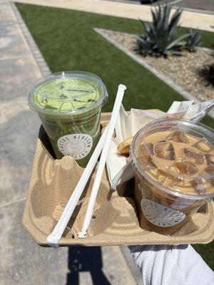 Guava Matcha Latte & Brown Sugar Latte