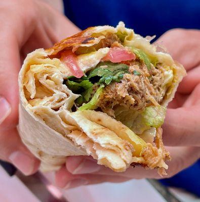 Chicken burrito daily special, chicken had good flavor and the sauce was delicious