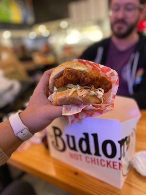 Extra Hot Chicken Sandwich Collard Greens