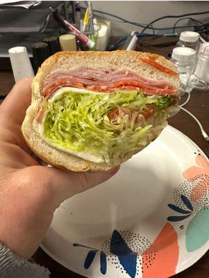 This was a sorry excuse for a sandwich