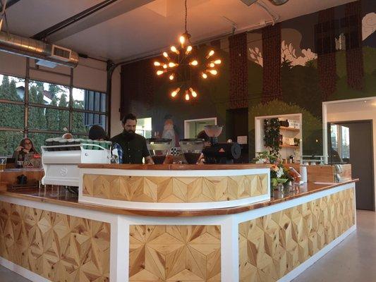 New location coffee bar.