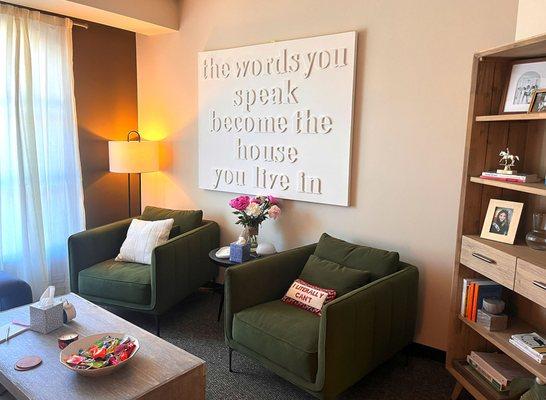 Our new, second private therapy space.