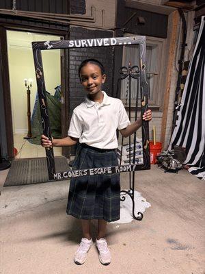 She survived Mr. Coker's Music Escape Room!