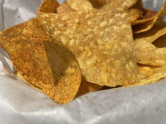 Chips are nicely seasoned!!