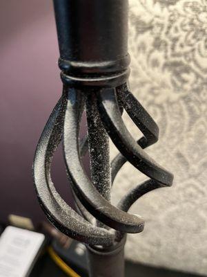 Even the lamps were dusty!