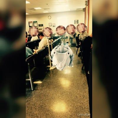 Caught a poke while waiting :)