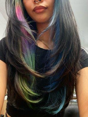 Layers and dimensional hair color by Nichole.