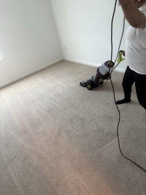 Today Carpet cleaning looks great before and after
