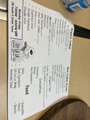 Uh La La Organic Coffee &Tea