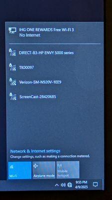 Wires to laptop, no internet