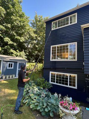 College Crew cleaning in progress