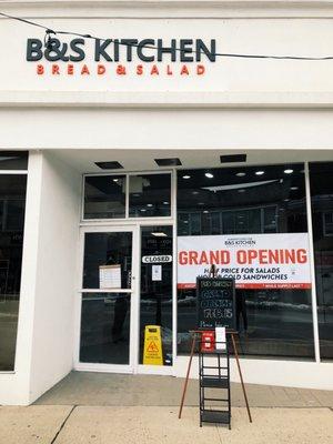 Grand opening half off sandwiches and salads