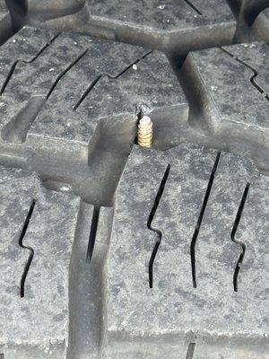 Screw in tire