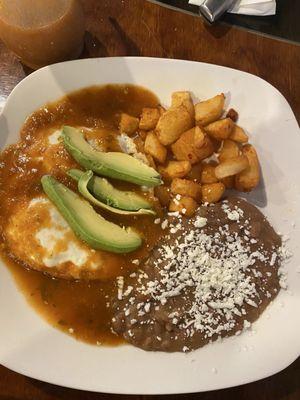 Huevos Rancheros plate. Soooooo good! Best Mexican breakfast I've had in San Antonio. This is my new spot! Try it out