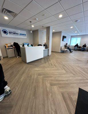 Front desk in office.