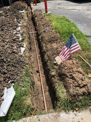 New 1" copper water service (Water Leak)