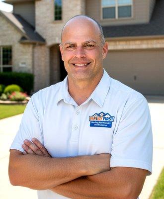 Mike Toney, owner of Family First Roofing & Repairs of Oklahoma