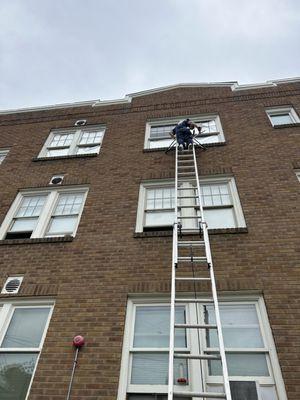 Window cleaning outside