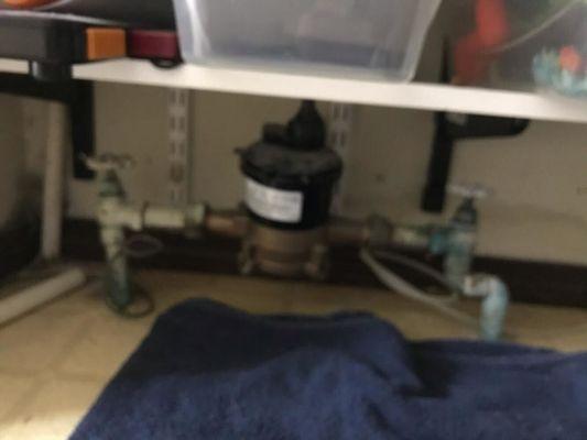 Before - leak that had defeated the first plumber we called