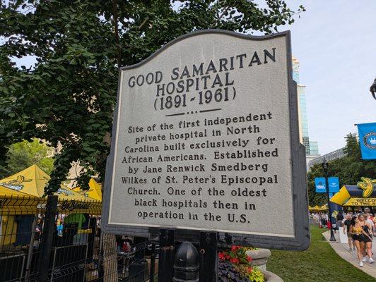 Good Samaritan Hospital Marker, Charlotte