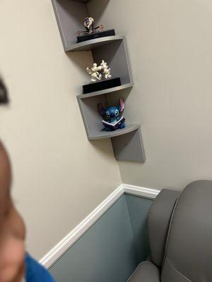 Waiting room with Stitch.