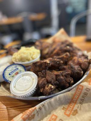 Smoked wings 25 and Mac n MAC& CHEESE
