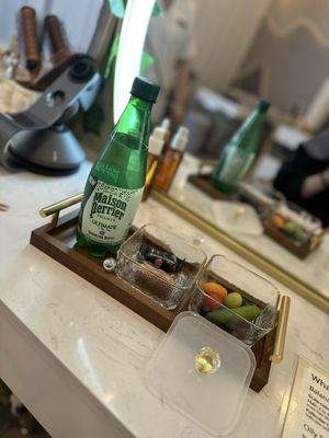 Little snacks they provided while drying your hair